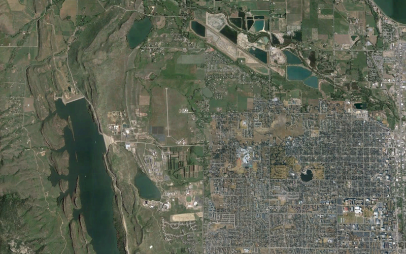 The Horsetooth Reservoir and Poudre River