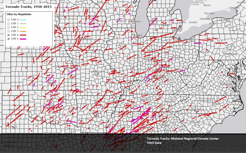 Tornado Tracks Data