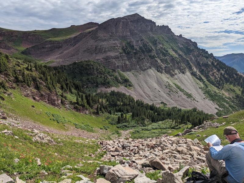 Principal Biologist Logan Derderian conducting avian point count and habitat surveys. These surveys support population assessments and habitat evaluations critical for conservation planning.